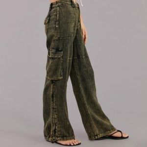 By Anthropologie Gardener Utility Pants in Black Size S
